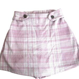 Livi Olivia Rae Plaid Pink & White Skort XS